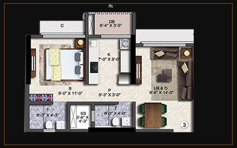 1bhk(b3)